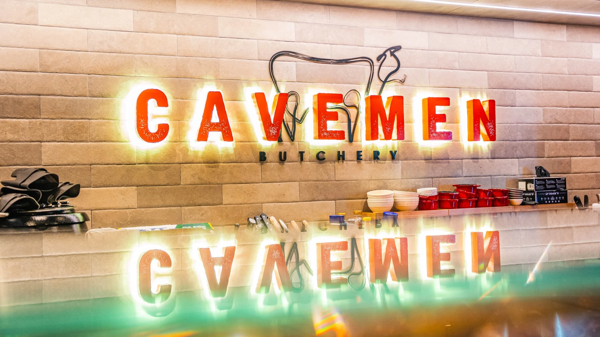 Cavemen Social butchery signage